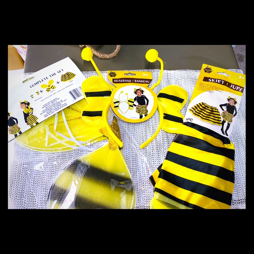 NWT 3 + girls bumble bee Halloween costume.